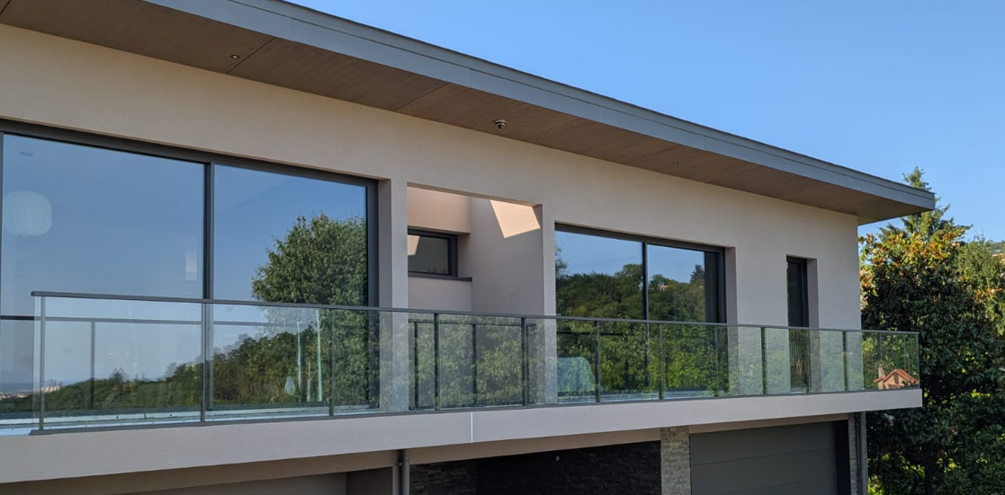 garde corps ext en verre